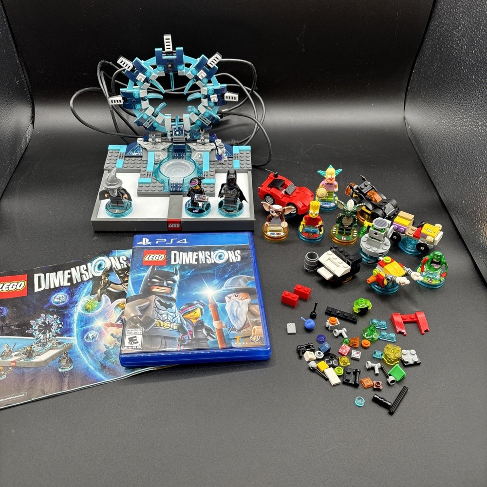 LEGO Dimensions Lot PS4 with Figures Vehicles Minifigs Portal & Game TESTED